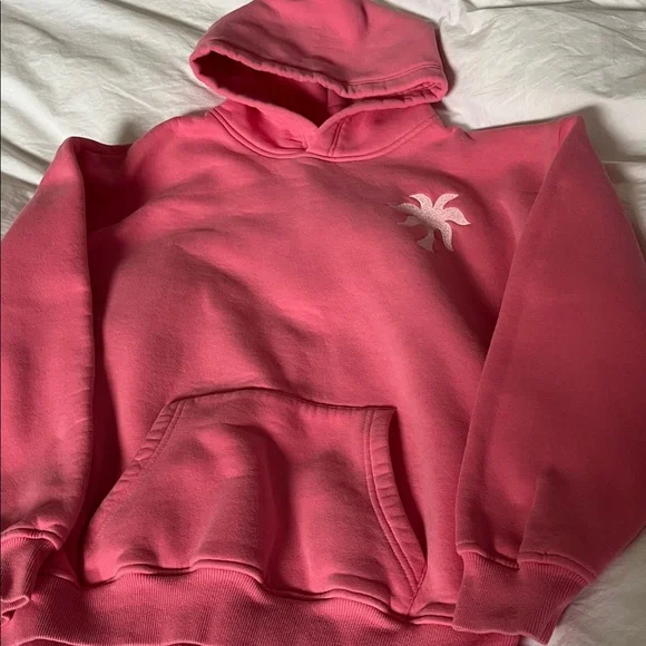 Pink Palm Puff Hoodie Sweatshirt Palm Tree Shell Logo hibiscus sonic Pink barbie - Picture 5 of 10